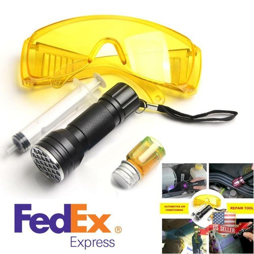 UV Lecksuchset Für Klimaanlagen - Mit Taschenlampe & Schutzbrille, Komplett