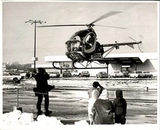 LD379 1963 Original Ted Photo SANTA COPTER! HAR MAR SHOPPING CENTER SANTA CLAUS