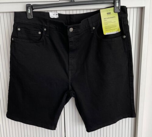 NWT Levi's Men's Black Flex 412 Slim Fit 5 Pocket 9" Jean Shorts 40 - Picture 3 of 6
