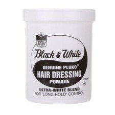 Image of Black & White Hair Dressing Pomade fro Long Hold Control Ultra White Blend 200ml
