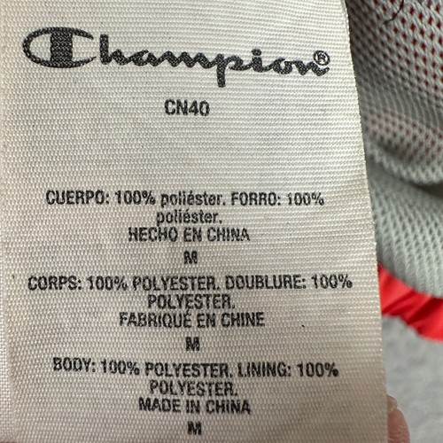 Champion USA Embroidered Windbreaker Jacket Adult Medium Red Blue Orange Rare - Picture 15 of 16