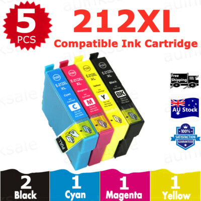 5x Compatible Ink Cartridge 212XL HY For Epson WorkForce WF-2810 WF ...