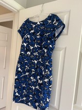 Talbots lined Royal Blue/Black Dress