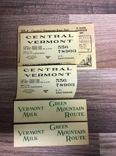 Champ Decals O Gauge XR-4: Central Vermont Vermont Milk Express Reefer