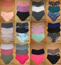 3 Victoria's Secret Panties Raw Cut No Show Hiphugger Large You choose