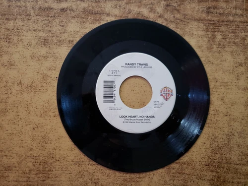 1980S MINT-EXC Randy Travis LOOK HEART NO HANDS/Heart To Climb The Mountain 45
