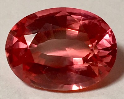 RARE 10.35ct BIG LAB GROWN 15x11mm OVAL PADPARADSCHA PINK SAPPHIRE 100% CORUNDUM