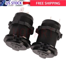 2PCS 12V Car Marine ATV Cigarette Lighter Socket Power Outlet Receptacle Plug