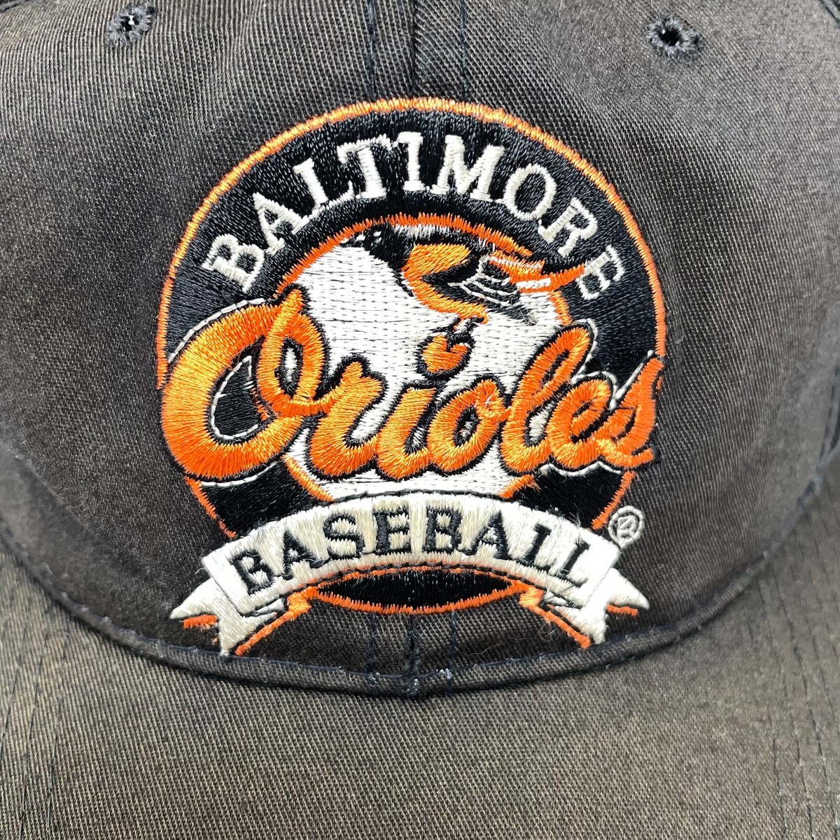 Vintage Baltimore Orioles Hat Cap Mens Black Old Logo Snapback 