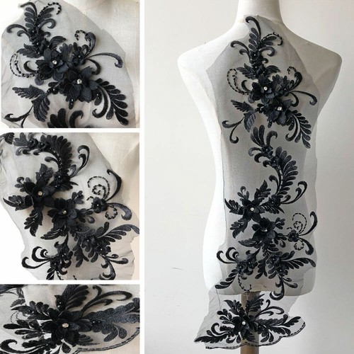 Lace DIY Dance Wedding Sew Bridal Embroidery Trim Lace Applique Decor Motif - Picture 10 of 22