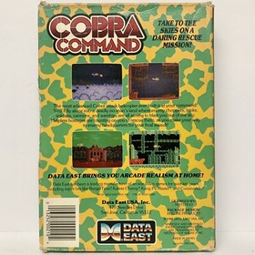 Cobra Command Nintendo NES With Box Arcade Hit Data East Blast Em Up Game