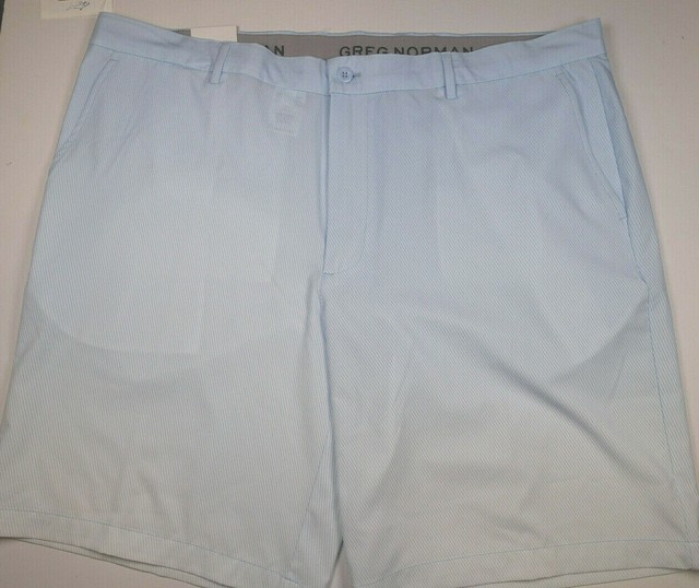 Greg Norman Mens Golf Shorts Blue White 