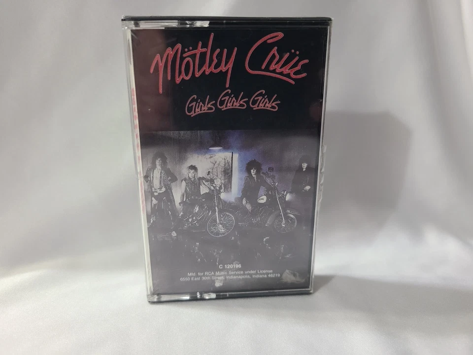 SEALED Motley Crue Girls Girls Girls Casette Tape 1987 Elektra/Asylum Brand New - Image 2 of 4
