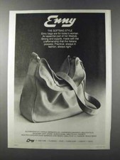 Anuncio de bolso estilo Enny Softbag 1981