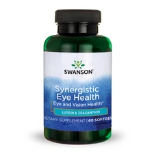 Swanson Synergistic Eye Health Lutein and Zeaxanthin Softgels, 22 mg, 60 Count