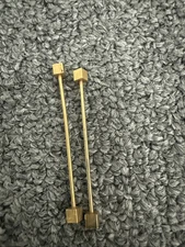 2-1/16" Square Block Ends, Gold Tone Vintage Collar Bar L34