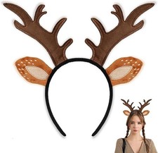 Christmas Reindeer Antlers Headband for Women/Men Holiday Party Cosplay Family