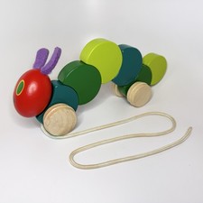 Eric Carle The Very Hungry Caterpillar Wooden Pull Along Toy, Grasp  Twist
