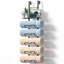 6-Tier Over The Door Towel Rack,Towel Racks for Bathroom, Metal Towel Holder