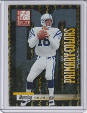 PEYTON MANNING YELLOW 10/25 2001 01 DONRUS ELITE PRIMARY COLORS COLTS SP