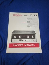 McIntosh C22 Owner's Manual - ORIGINAL