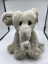 Jazwares Applause Gray Elephant Stuffed Animal Plush Toy 10"