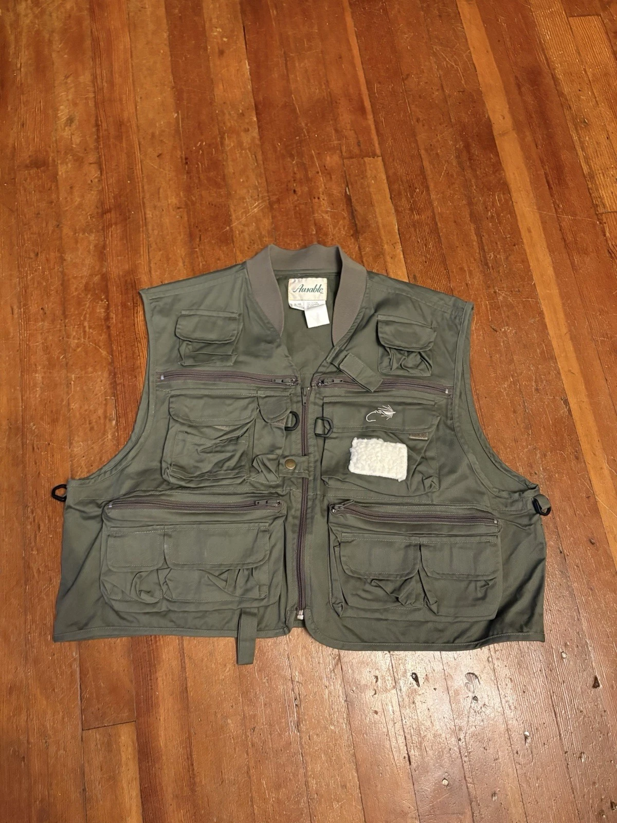 Vintage Ausable fishing vest. Size XL. Tactical Olive Green.