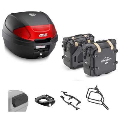 Set GIVI Bauletto E300N2B Taschen GRT720B für Suzuki DL 250 V-Strom ABS