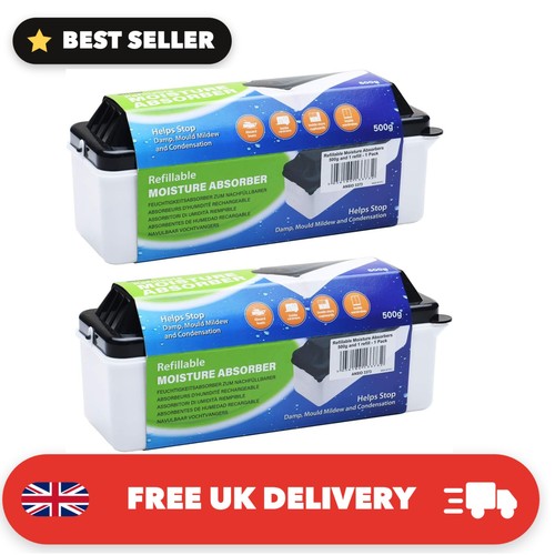 Refillable Moisture Absorbers 500 Grams - Pack Of 2