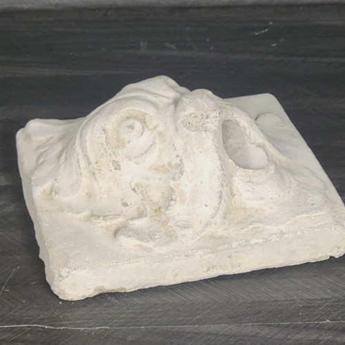 Stone Gargoyle Wall Fountain Spout Green Man Tile Concrete Garden Salvage - Picture 8 of 10