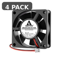 4 Pack 12V DC 6020 60x60x20mm Brushless Axial Cooling Fan 2-Pin Wire PC A44