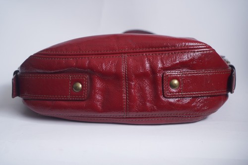 COACH 2008 Zoe Cherry Red Patent Leather Hobo Shoulder Bag - 12735 - Picture 18 of 23