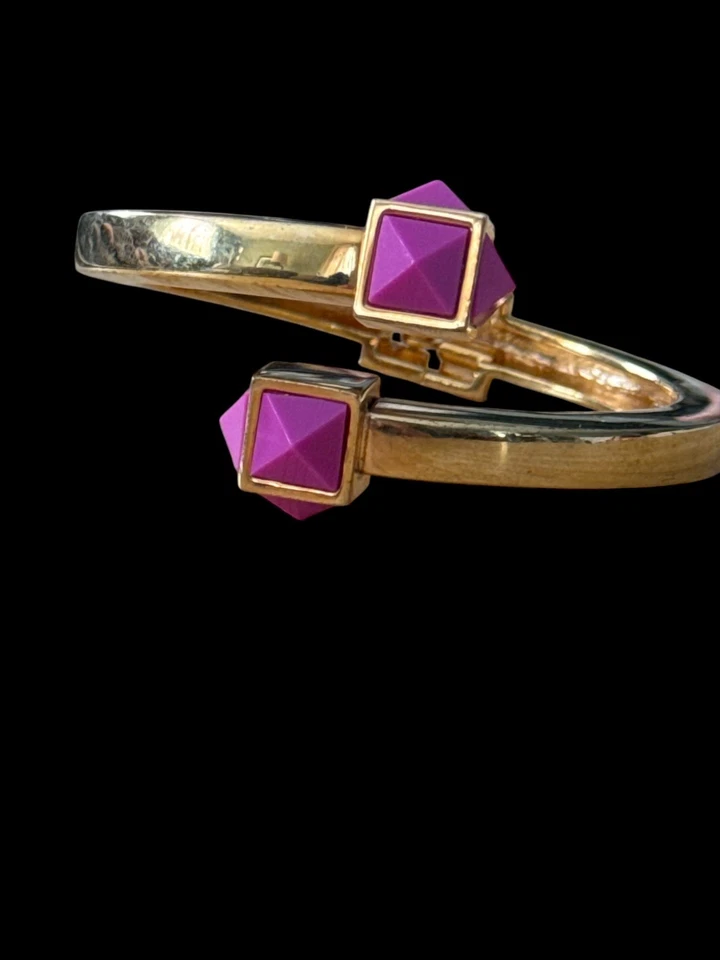 Изящный Trina Turk браслет золотистый розовый деталь Clamper браслет - Изображение 2 из 3