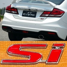 New Red Si Emblem For Honda Civic Si 2dr 4dr Trunk Rear Badge Sticker