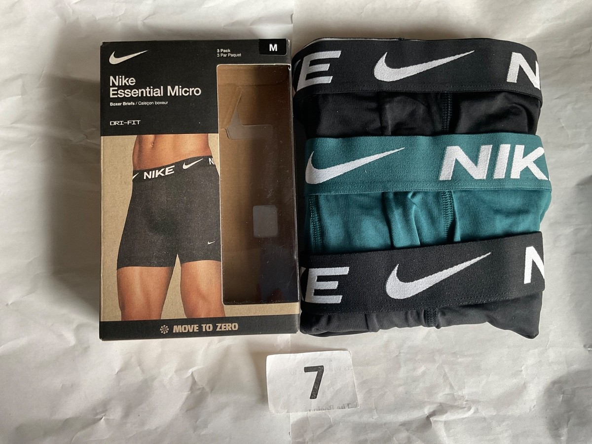 Nike Essential Micro 3-Pack Boxer Brief Dri Fit New Orange Blue