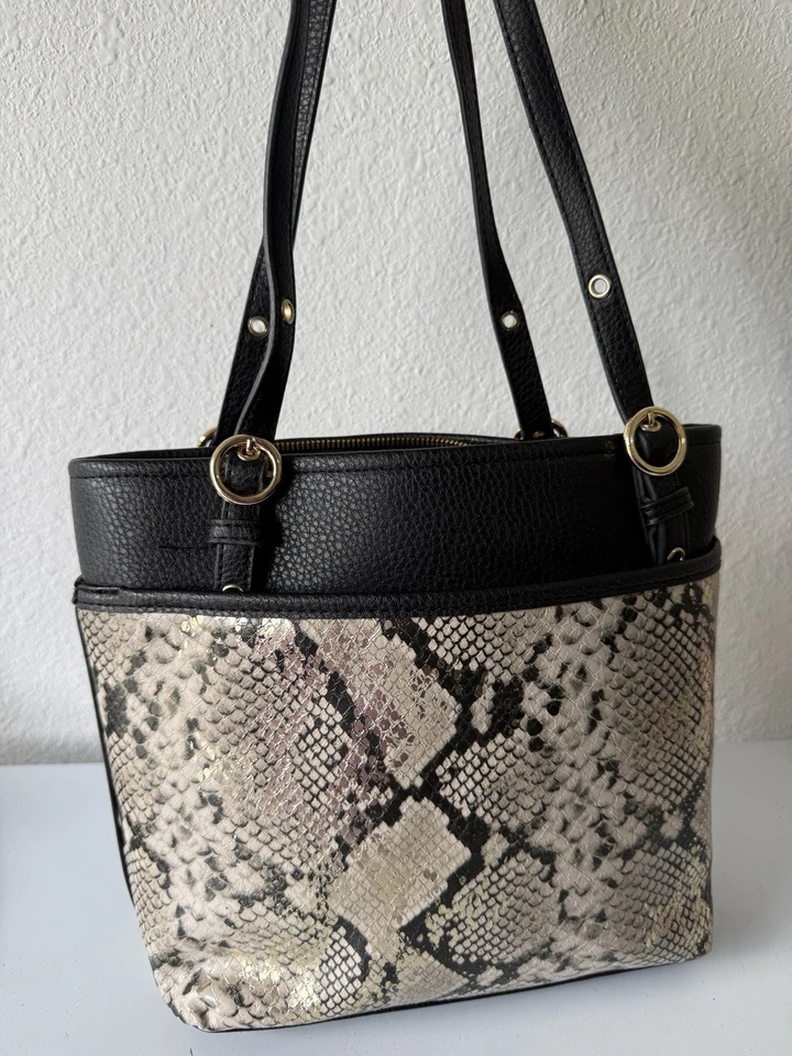 Bandolera Anne Klein Estampado Animal Usada en Excelente Condición Foto 4 de 4