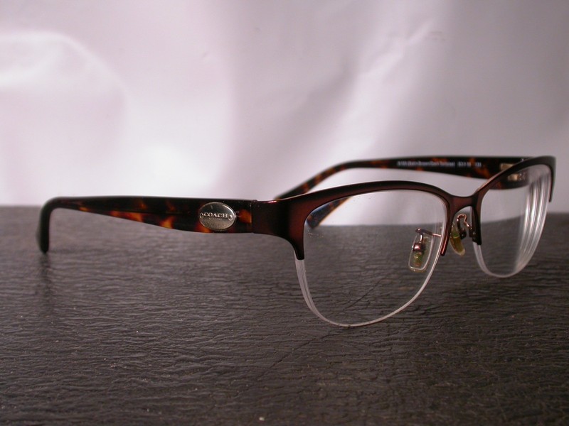 Authentic Coach Satin Brown Designer Tortoise Eyeglasses Frames