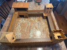 VINTAGE BRITIANS FAO SCHWARTZ FORT MOHAWK PLAYSET ALL WOOD