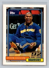 1992-93 Topps Rookie RC #338 Byron Houston Golden State Warriors Basketball Card