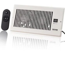 Register Booster Fan - Quiet Vent Fan with Remote Control and Thermostat Control