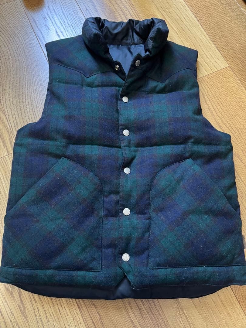 Pendleton Reversible Check Down Vest Dark Green/N… - image 1