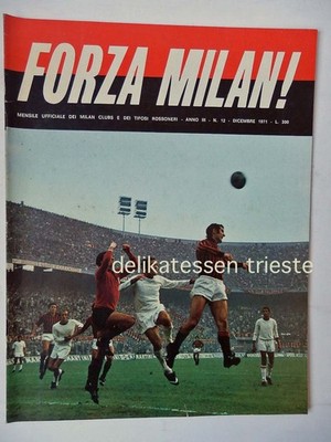 FORZA MILAN! Vintage 1971 ORIGINAL 12 Bigon Football Football Fan Magazine