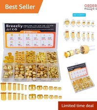 Compression Fittings Assortment Kit Brass Sleeves Ferrules & Inserts 230pcs