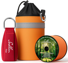 Arborist Throw Line Kit - Ultra Slick 166Ft Polyester Rope with 11Oz Weight Thro