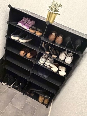 Modulares Schuhregal schwarz