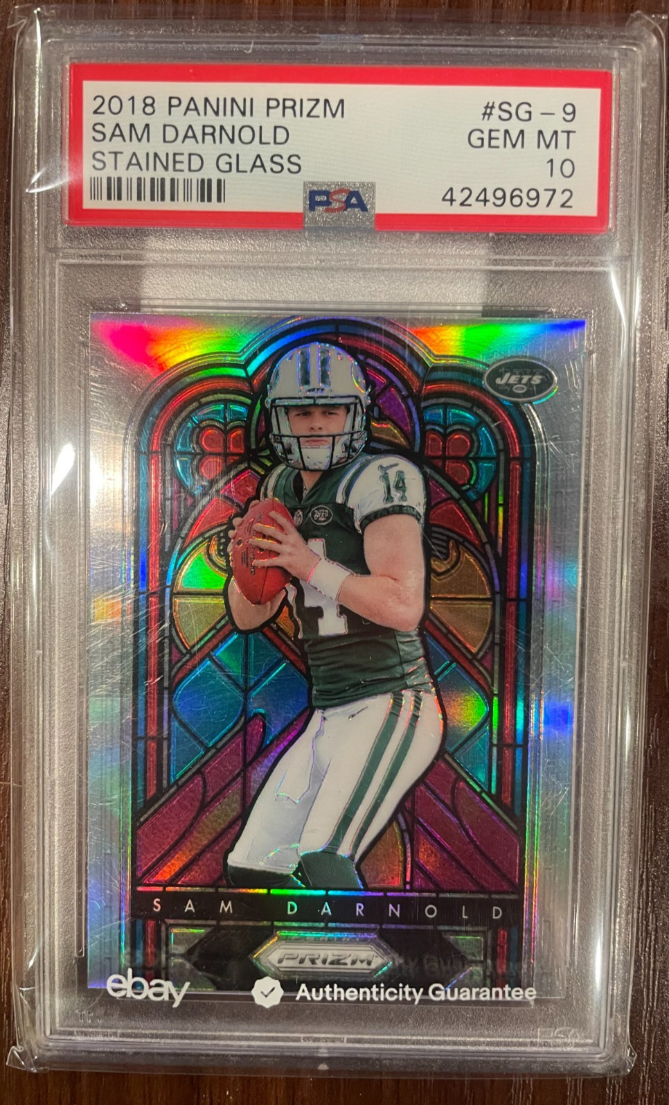2018 Panini Prizm - Stained Glass Sam Darnold #SG-9 (RC) PSA 10