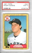 1987 Topps Roger Clemens #340 PSA 9 RED SOX BLUE JAYS YANKEES