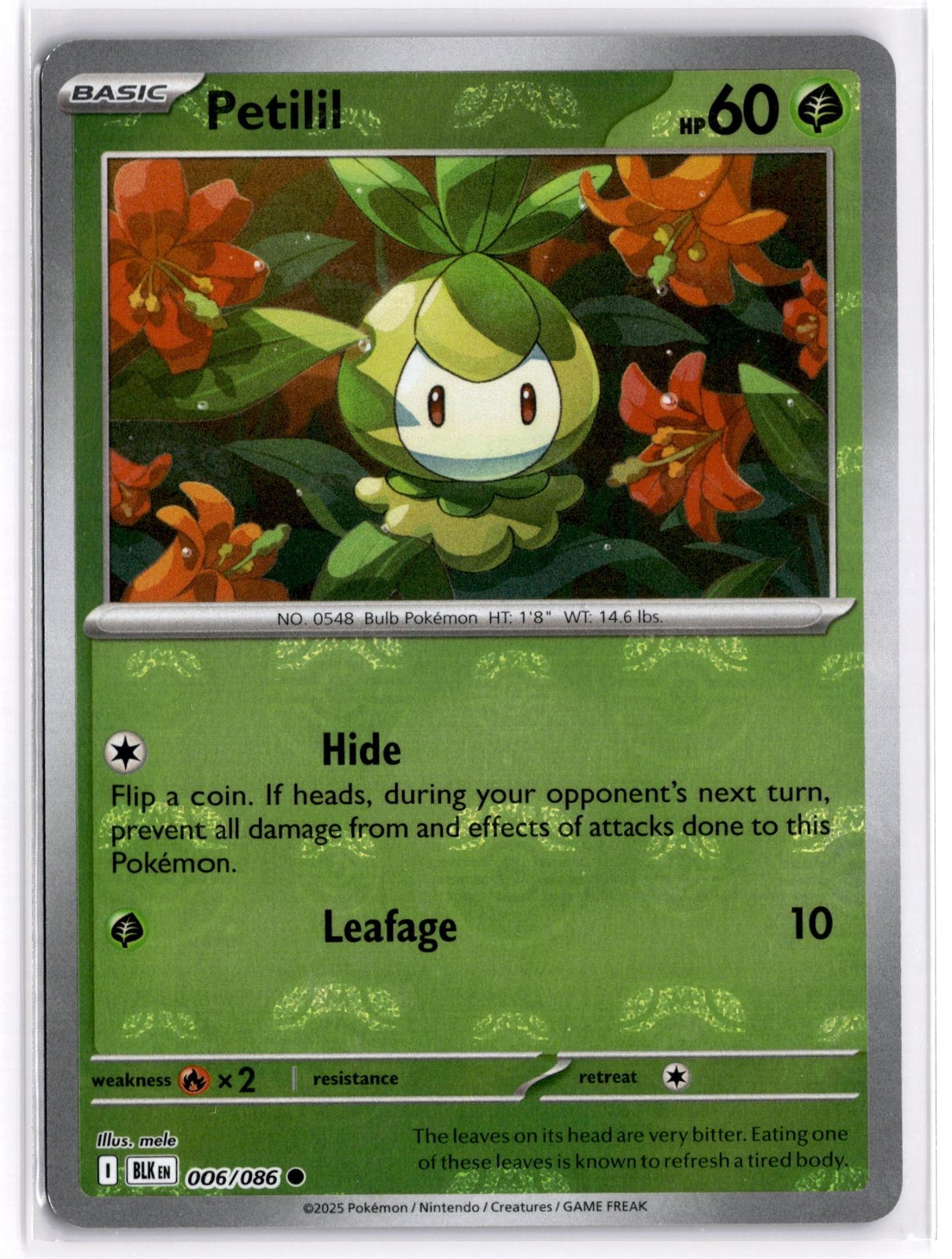 Petilil 006/086 (Master Ball Pattern) Black Bolt Pokemon Near Mint