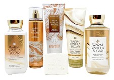 Bath Body Works Warm Vanilla Sugar Body Mist Cream Lotion Wash Spray Set