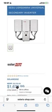 Solaredge, SESU-USRS0NNN4, Grid Tied Commercial Inverter, Secondary Unit, 3Ph-2